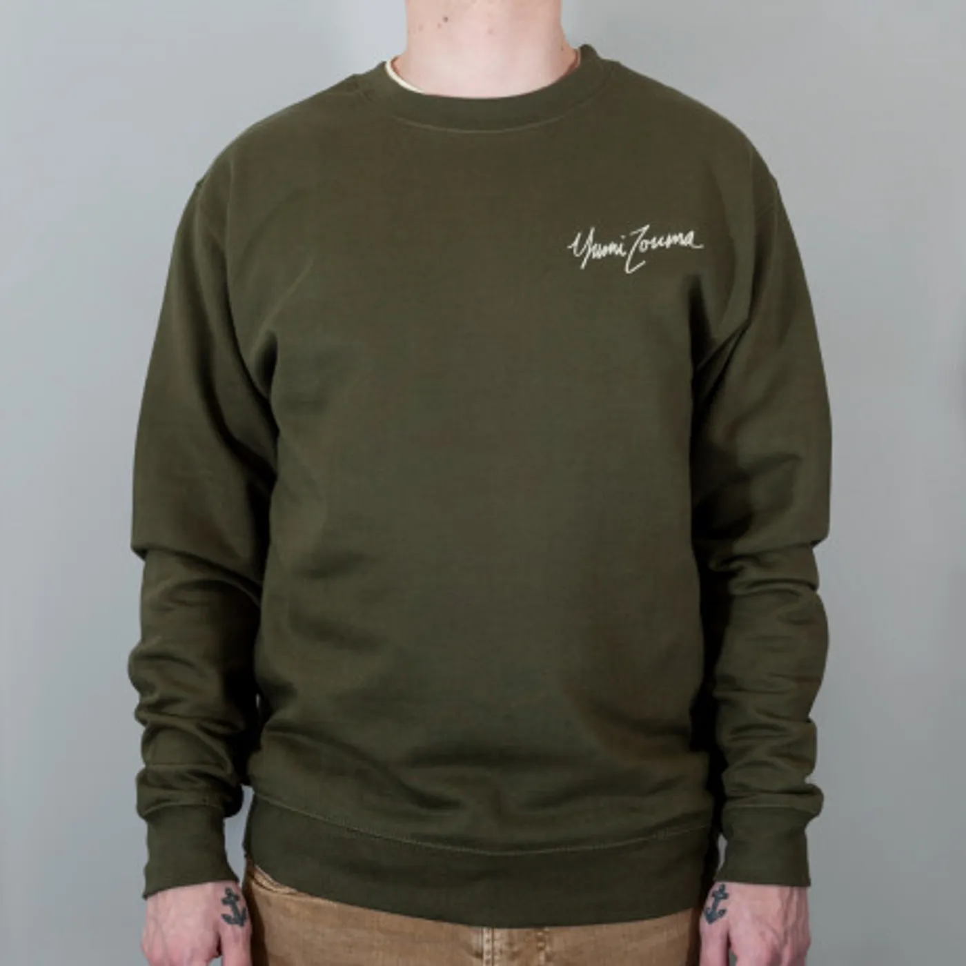 Yumi Zouma Embroidered Crew Neck Sweatshirt Crew Neck Sweatshirt (Medium)