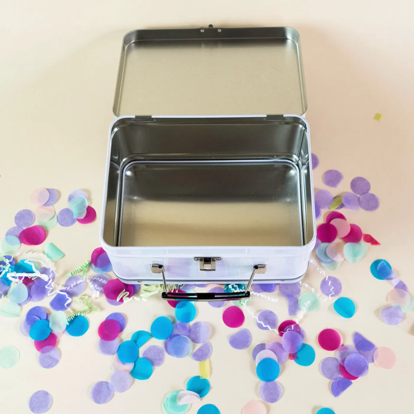 Shy Boys Talk Loud Retro Metal Lunch (Stash) Box