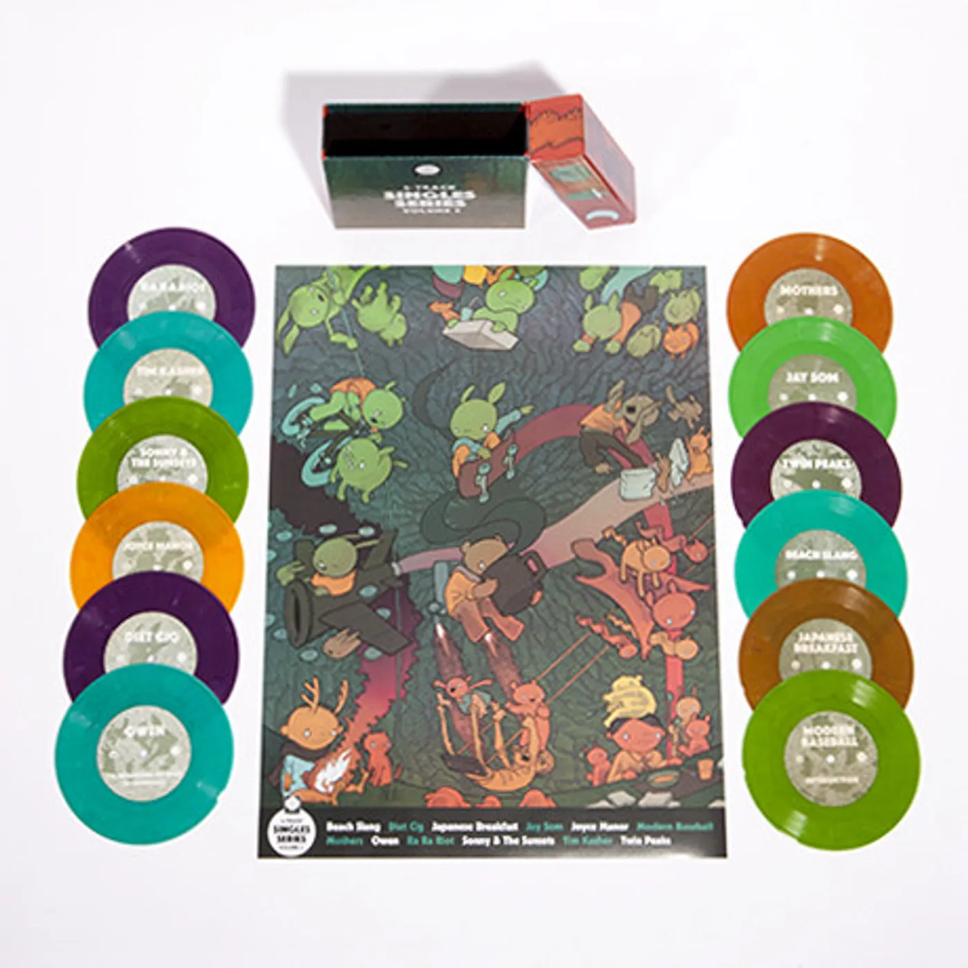 Sonny & The Sunsets Polyvinyl 4-Track Singles Series Vol. 3 COMPLETE BOX SET
