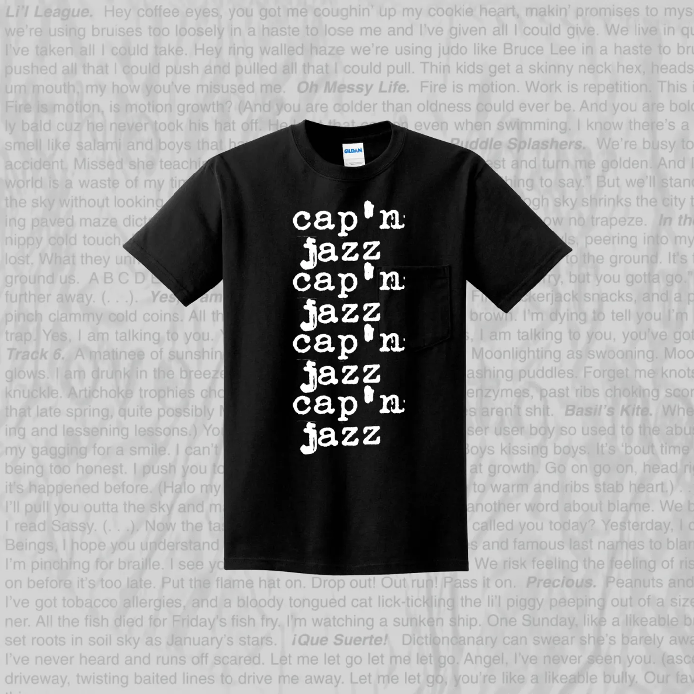 Cap'n Jazz Typewriter T-Shirt