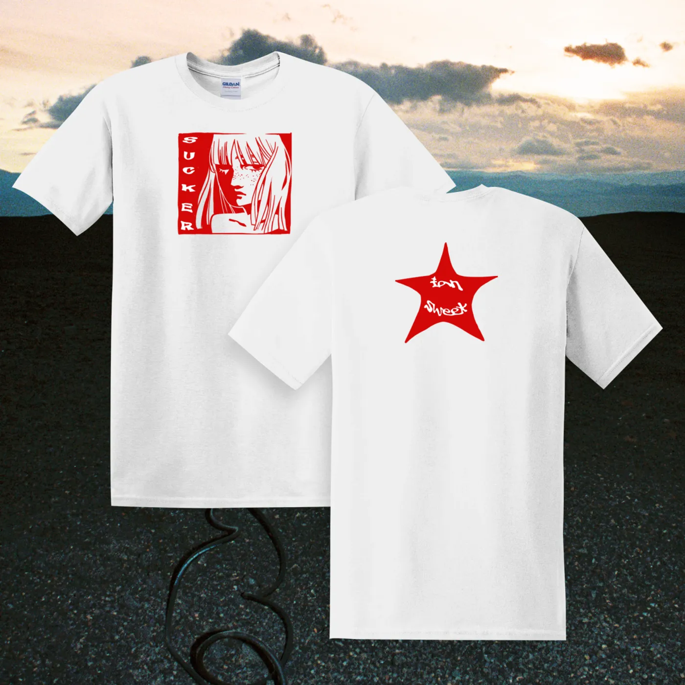 IAN SWEET Moody Girl T-Shirt (White)