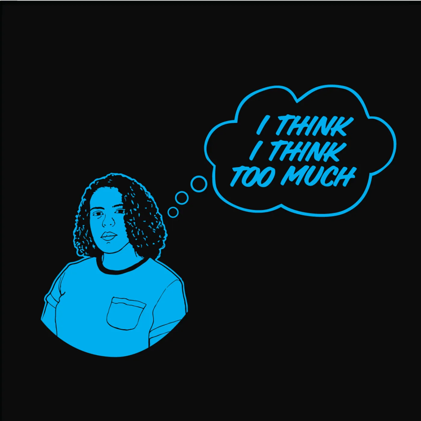 Oceanator I Think Too Much Enameled Mug