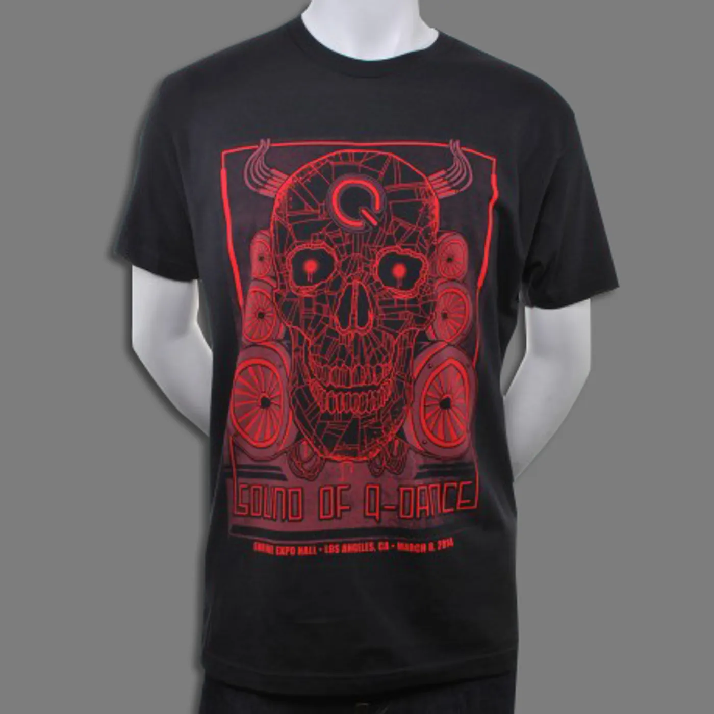 Q-Dance Red Skull Tee
