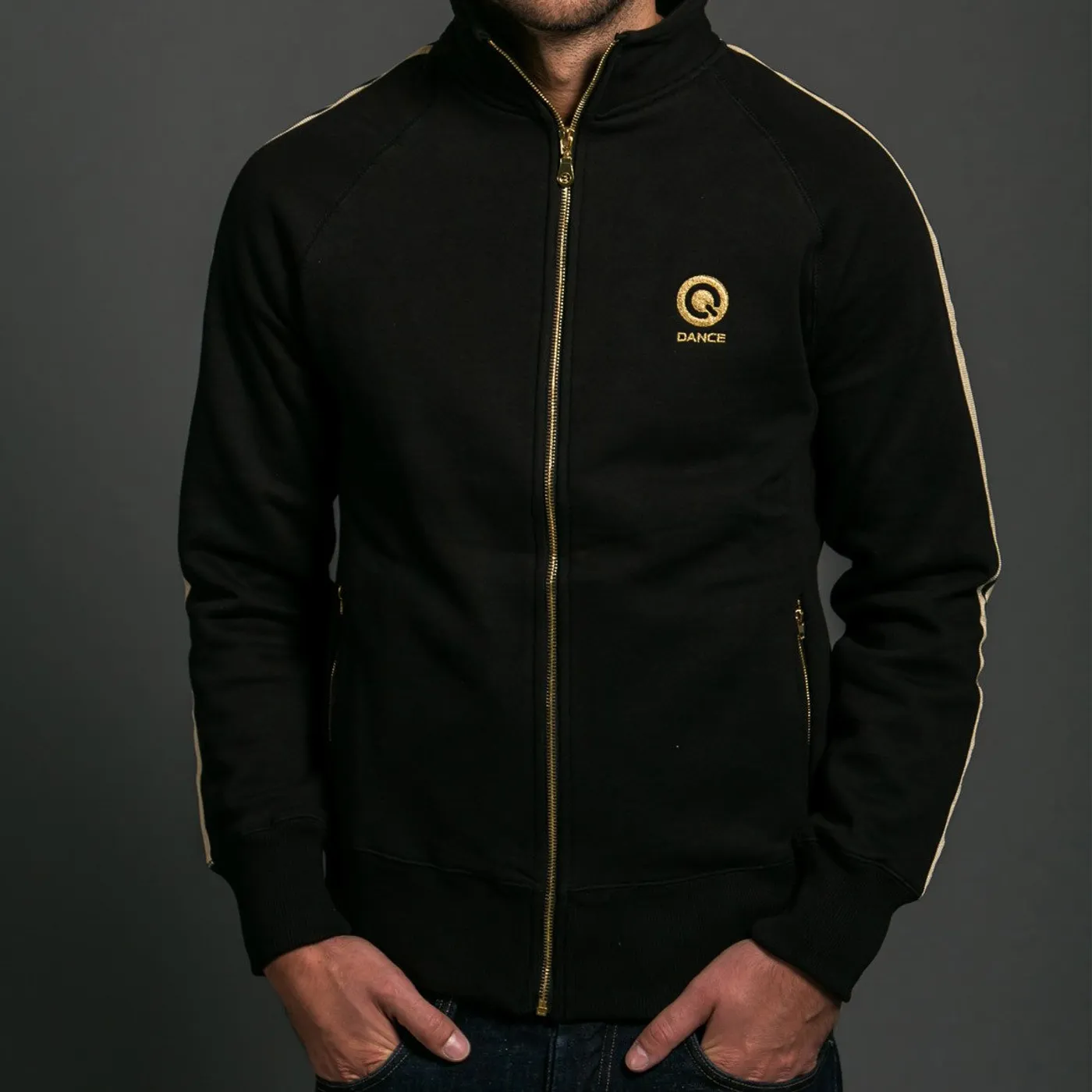 Q-Dance Gold Zippered Track Jacket