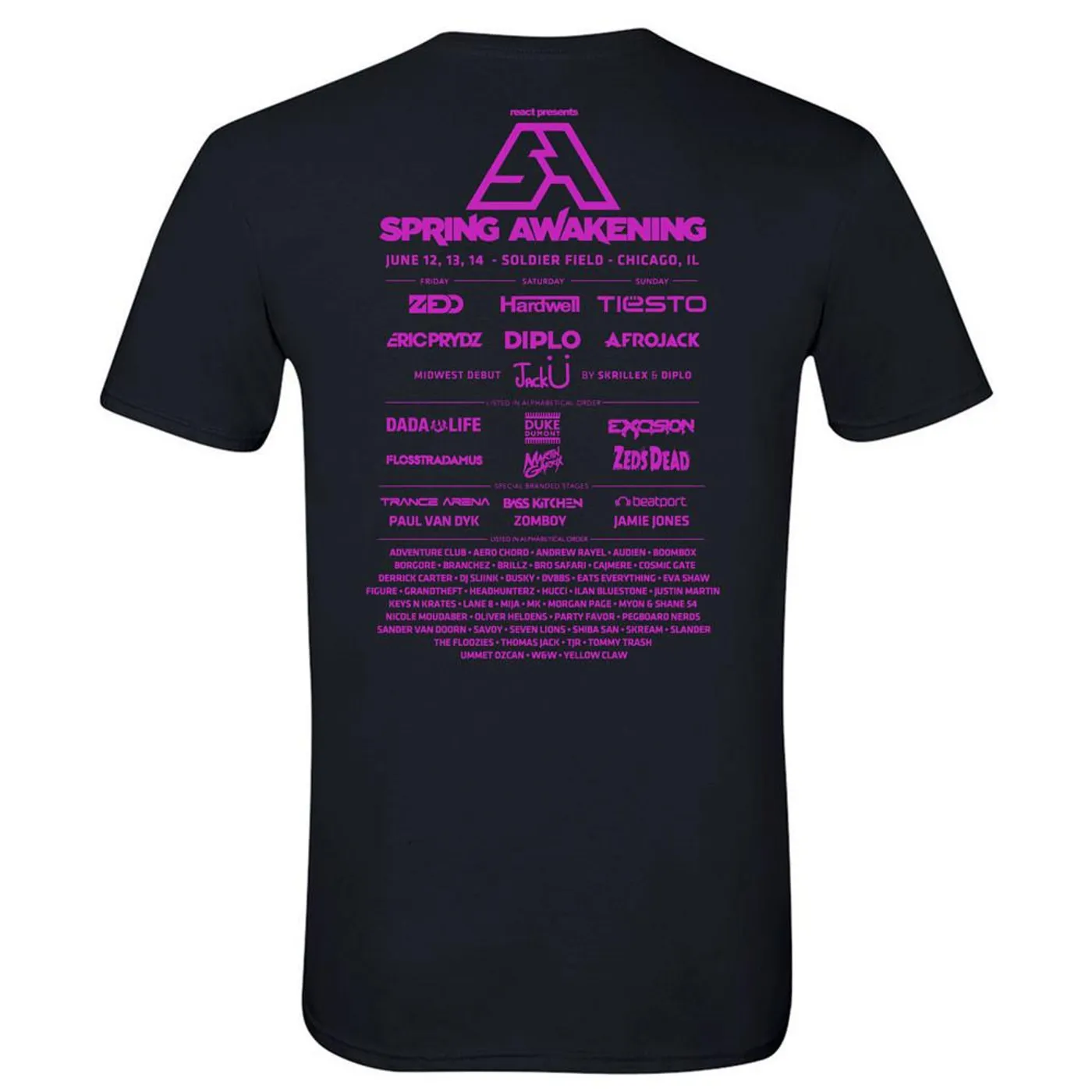 Spring Awakening Music Festival 2015 Event Logo Tee (Black)