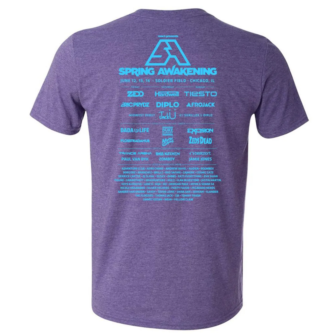 Spring Awakening Music Festival 2015 Event Logo Tee (Heather Purple)