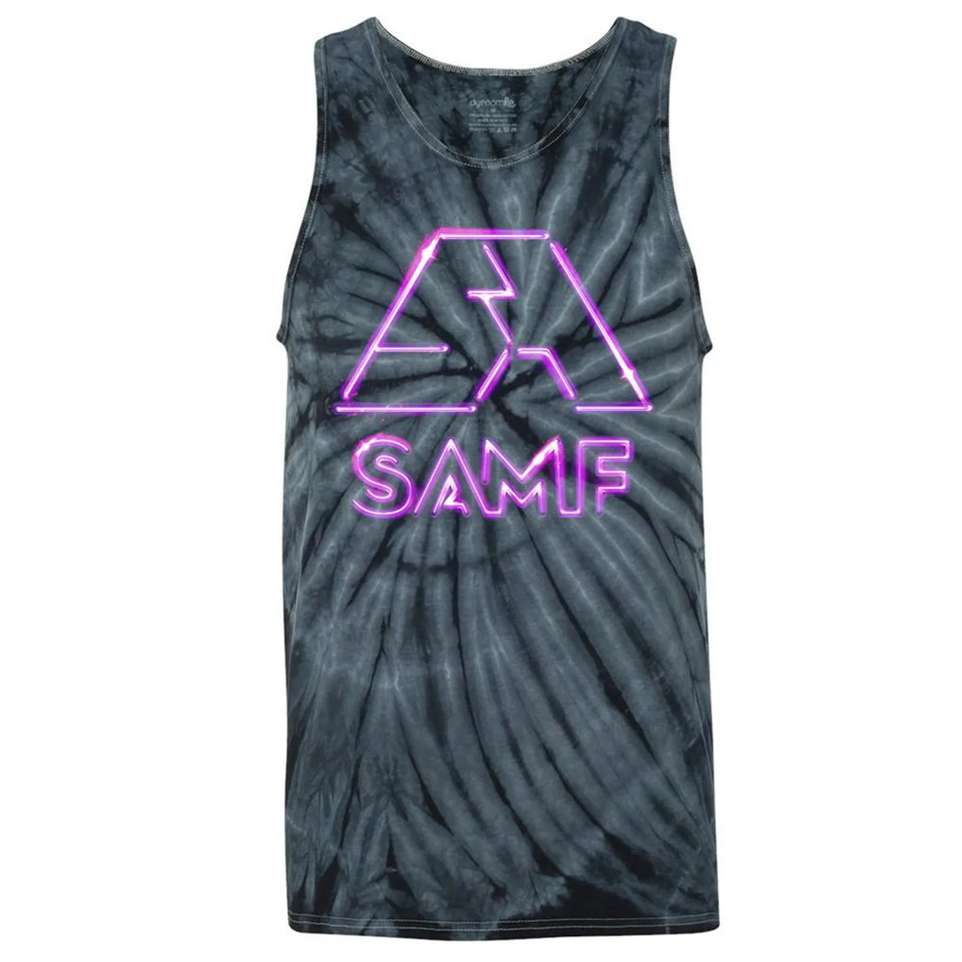 Spring Awakening Music Festival Neon Logo Black Tye Dye Tank