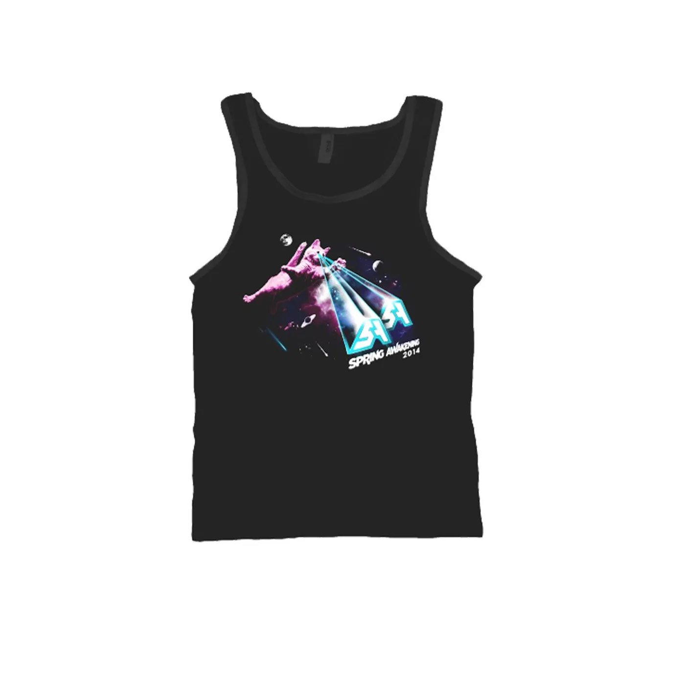 Spring Awakening Music Festival Galaxy Cat Tank Top