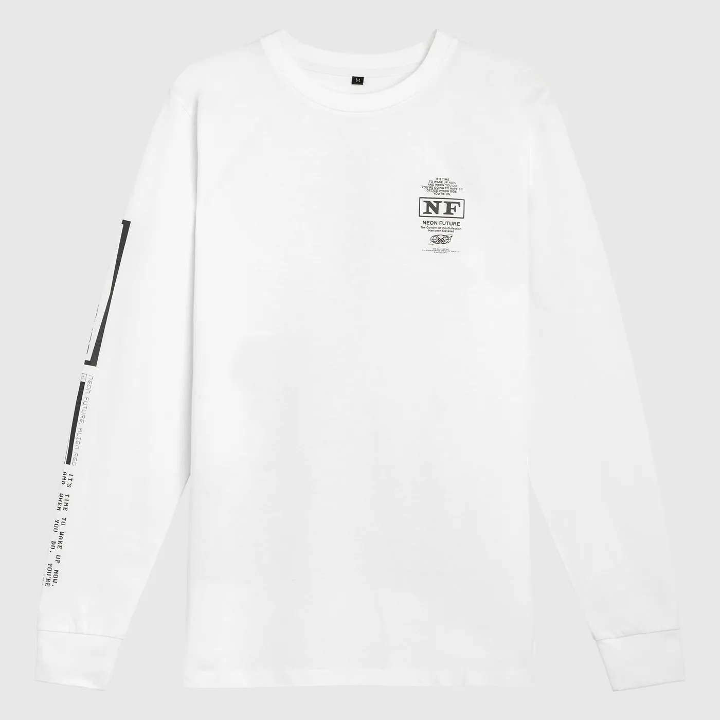 Dim Mak Tr. 02 "Neon Future" Long Sleeve Tee - White