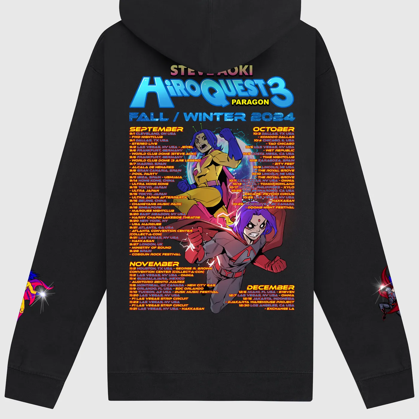 Steve Aoki - HiROQUEST 3 Tour Hoodie - Black