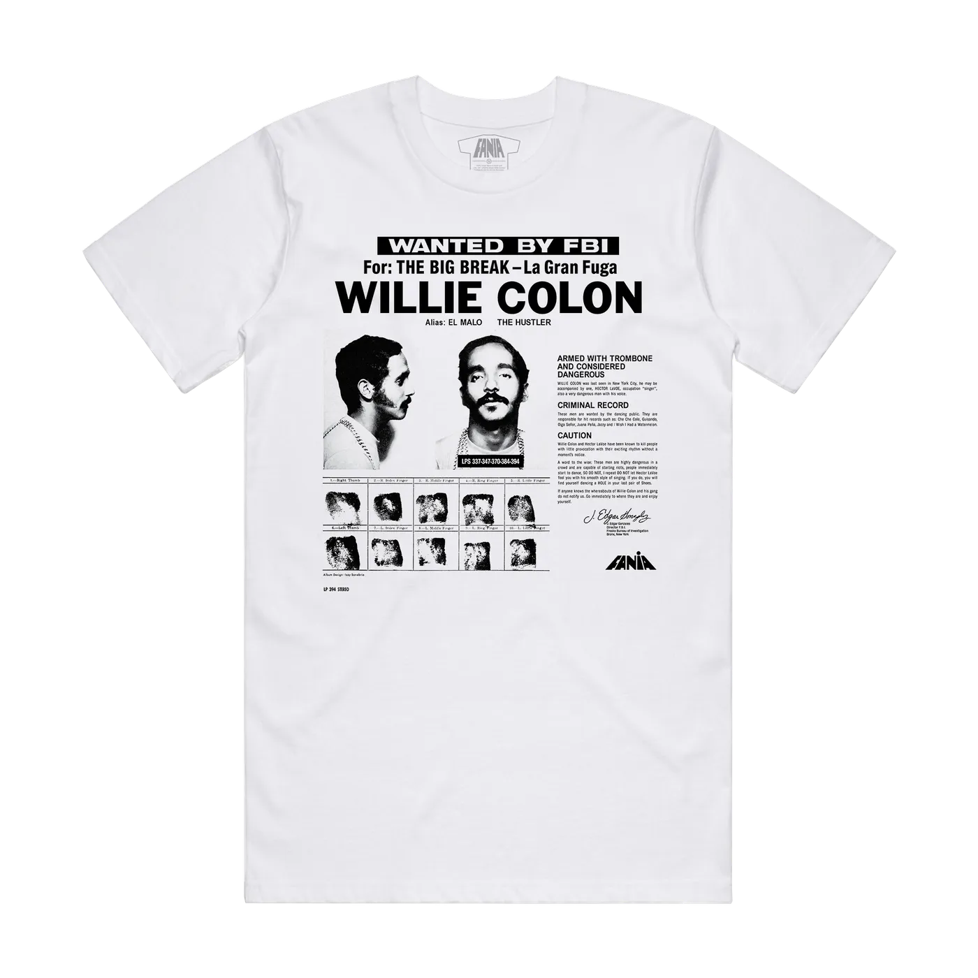 Fania Willie Colón White T-Shirt