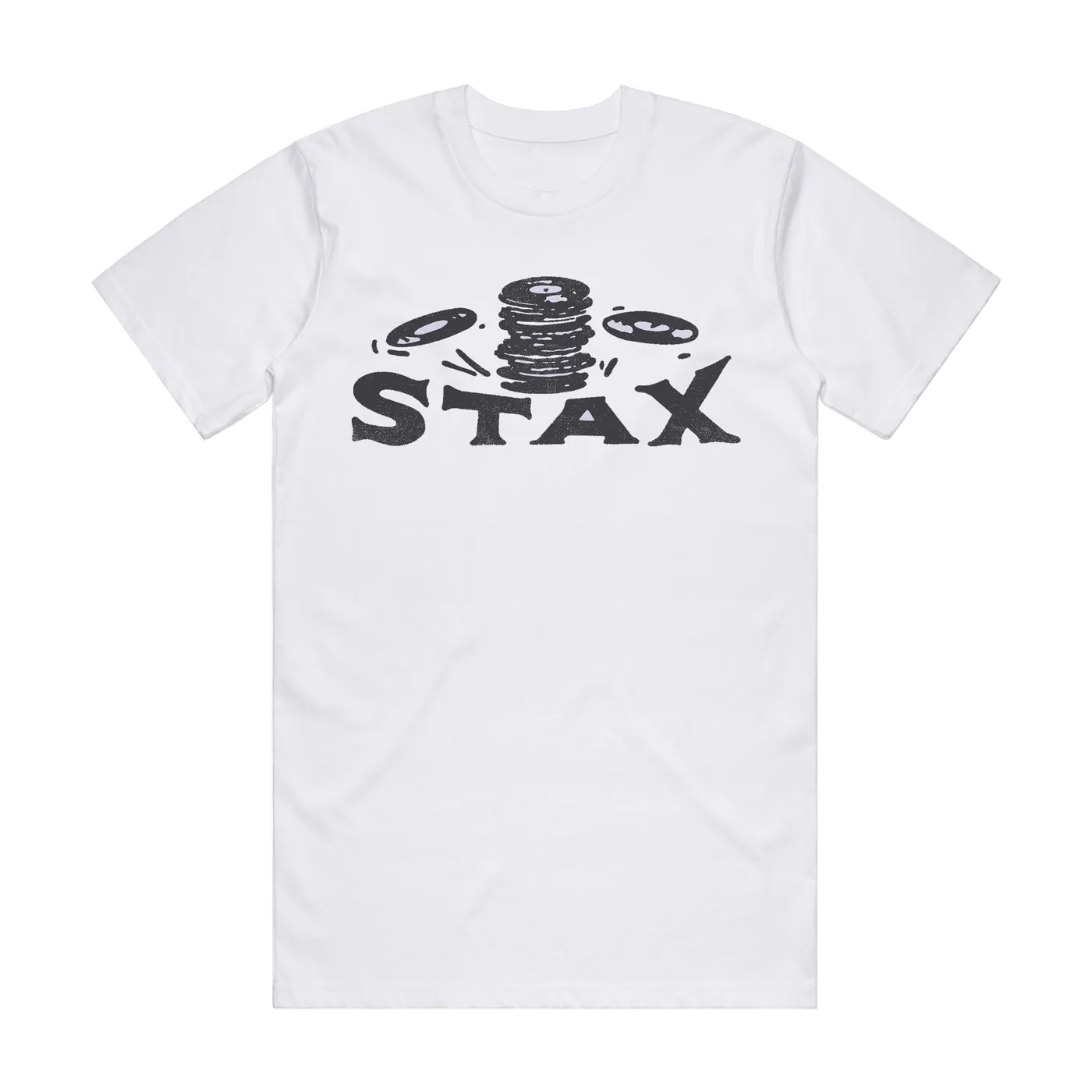 Stax Records Stax "Falling Records" Logo T-Shirt (White)