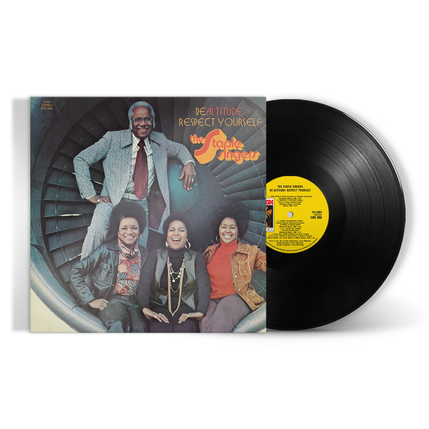The Staple Singers Be Altitude: Respect Yourself (180g LP) + Stax Vintage Logo T-Shirt Bundle