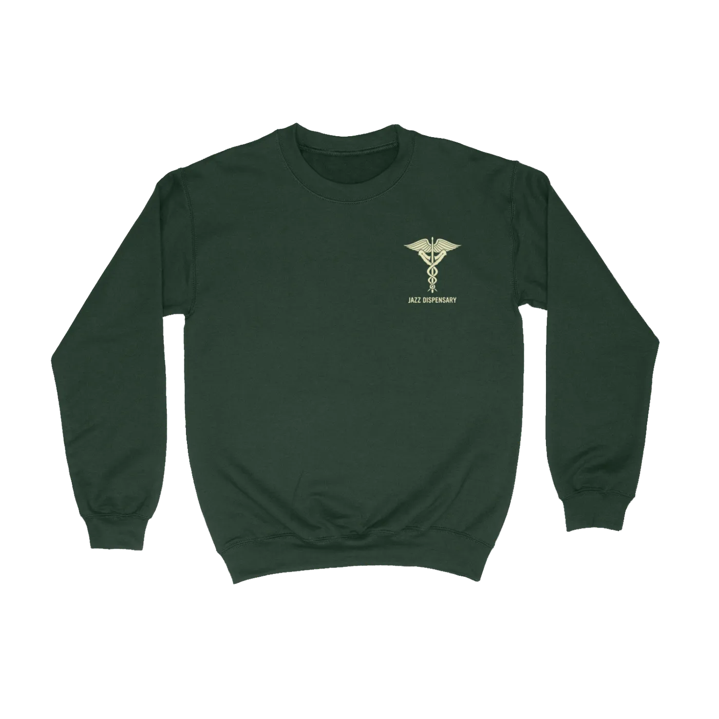 Jazz Dispensary "Dankest Grooves" Crewneck (Forest Green)