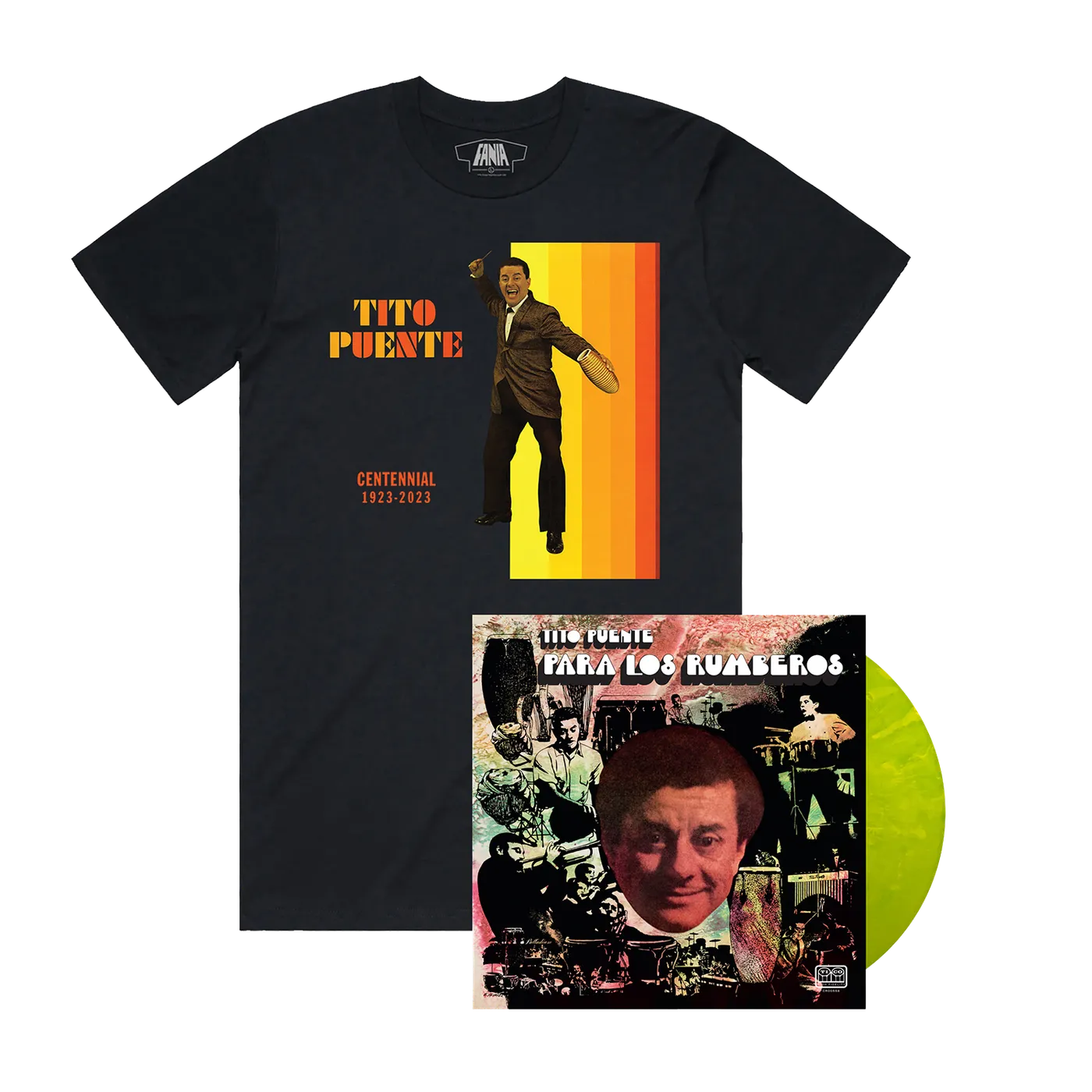 Para Los Rumberos (180 Green Guava - Fania Exclusive) + Tito Puente Centennial (Black T-shirt)