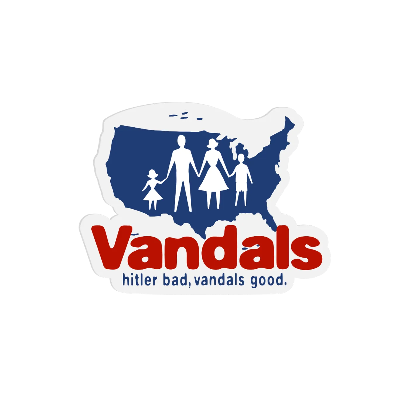 The Vandals Hitler Bad, Vandals Good (Window Decal)