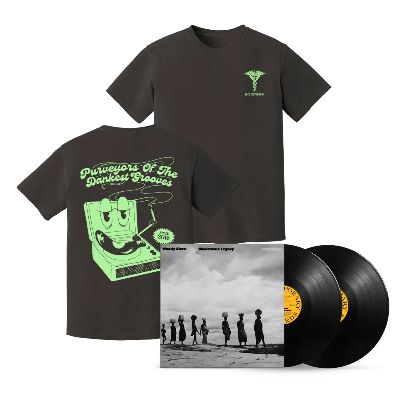 Woody Shaw - Blackstone Legacy (180g 2-LP Black) + Jazz Dispensary "Dankest Grooves" T-Shirt (Pepper)