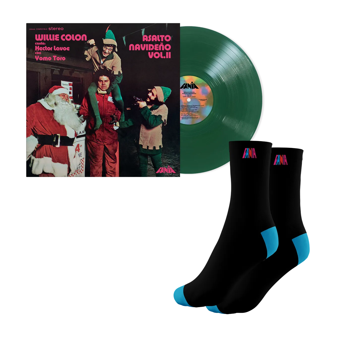 Willie Colón Asalto Navideño Vol. II (180g Evergreen LP + Fania Logo Woven Socks)