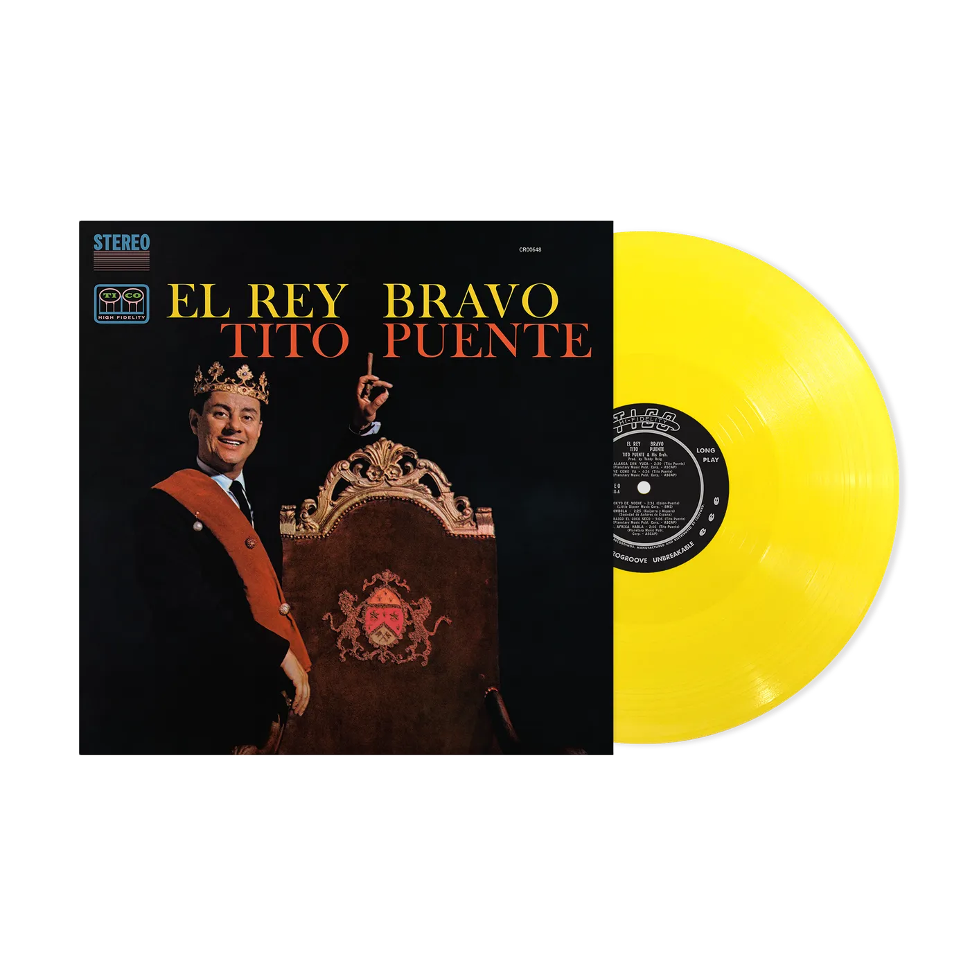 Tito Puente El Rey Bravo (180G Canary Yellow LP – Fania Exclusive) (Vinyl)