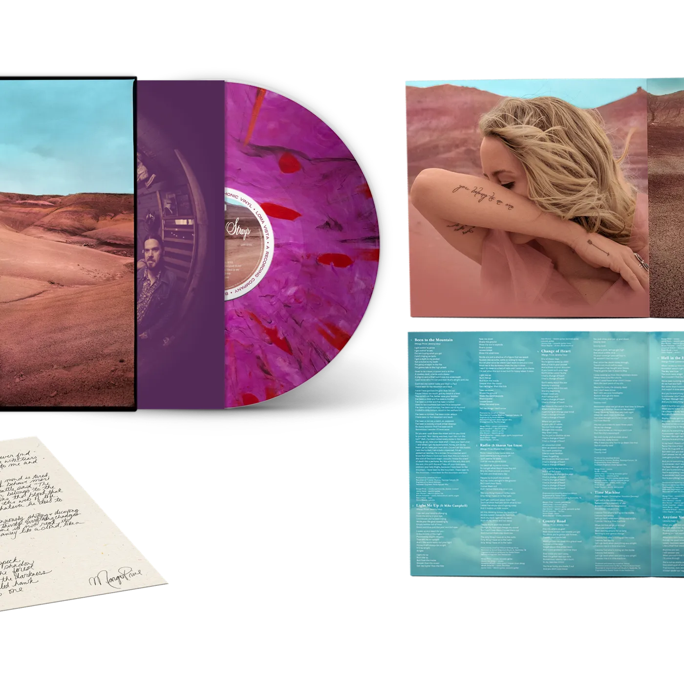 Margo Price Strays Limited Edition Purple Swirl Colored Vinyl w/ Bonus Flexi Vinyl 7" &  Poster Insert