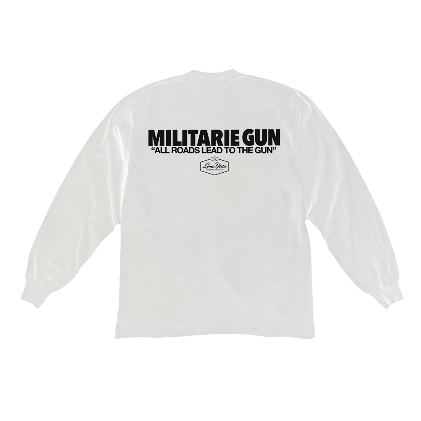 Militarie Gun All Roads Lead To The Gun White Longsleeve