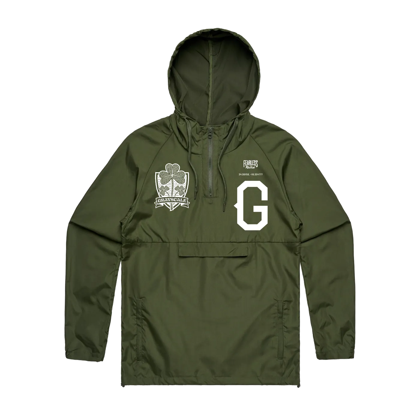 Grayscale Shamrock G Windbreaker