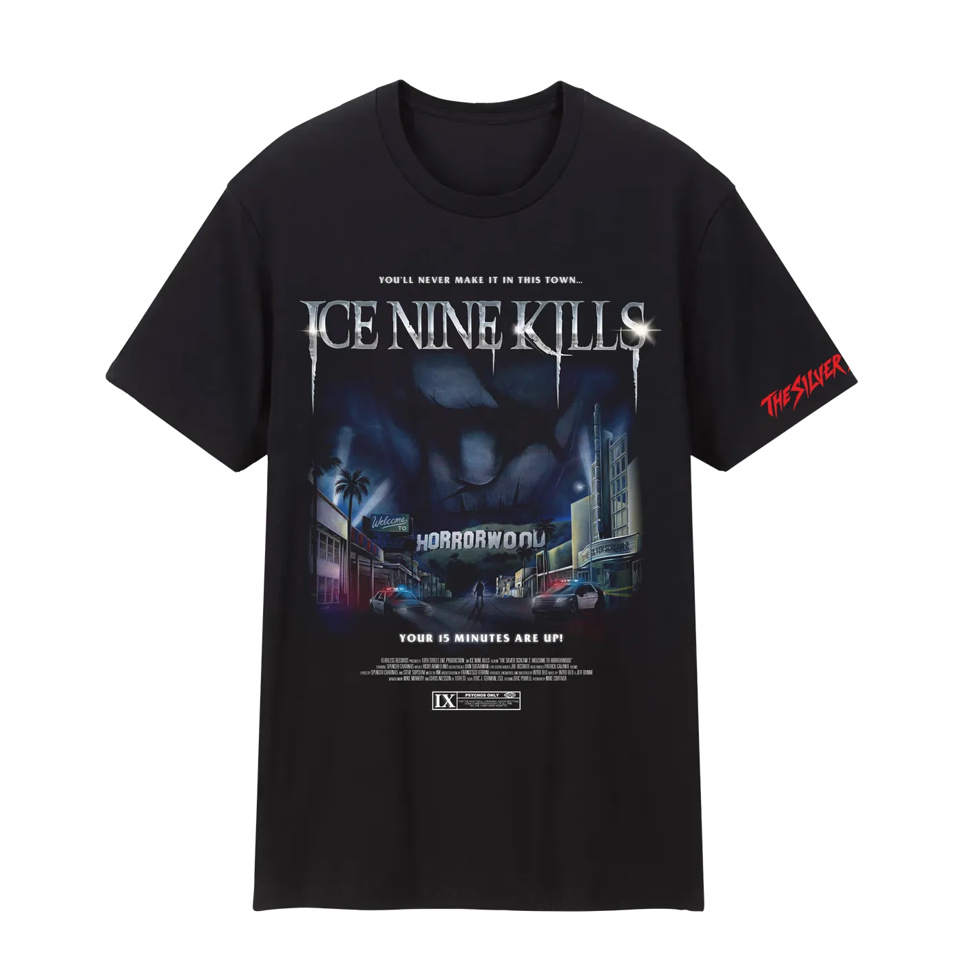Ice Nine Kills "The Silver Scream 2: Welcome to Horrorwood" Black T-Shirt