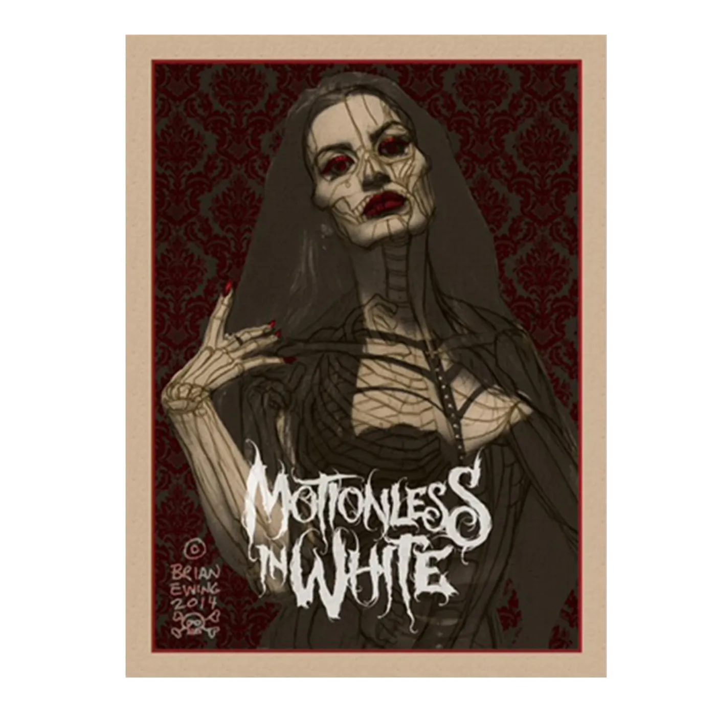 Motionless In White Lady Screenprinted Poster