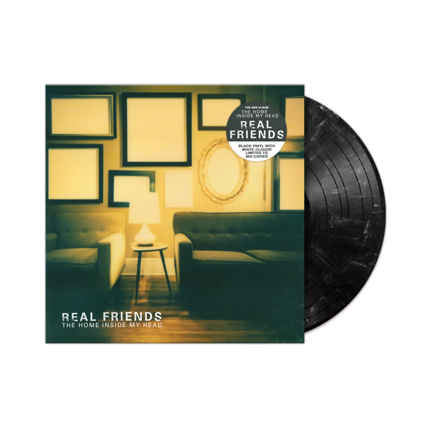 Real Friends The Home Inside My Head Black/White Clouds Vinyl LP