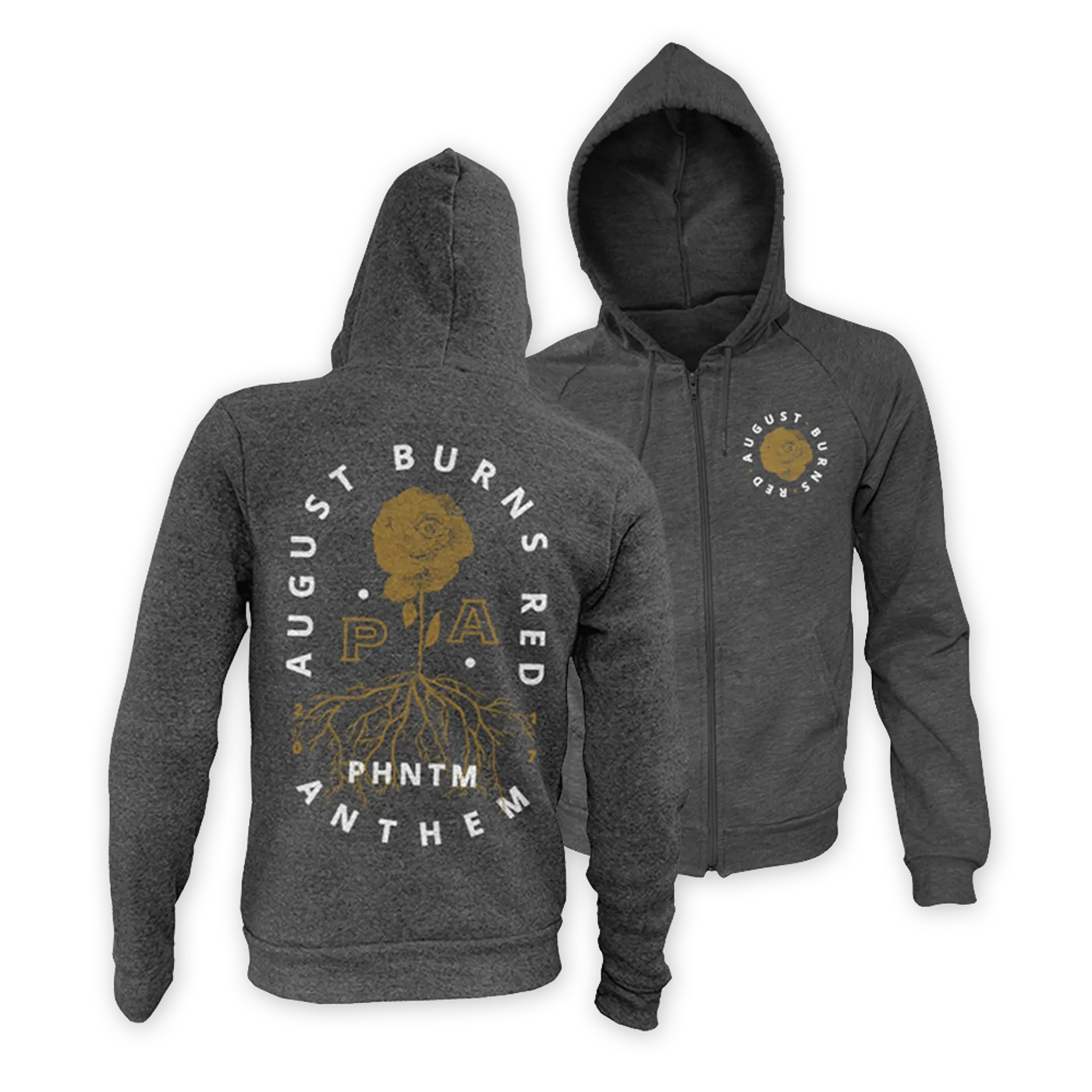 August Burns Red PHNTM Rose Zip Up Hoodie - Grey
