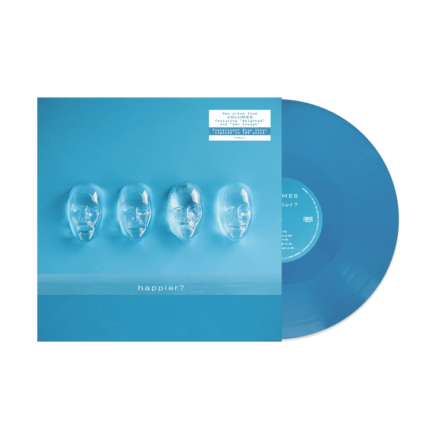 Volumes "Happier?" Translucent Blue LP (Vinyl)
