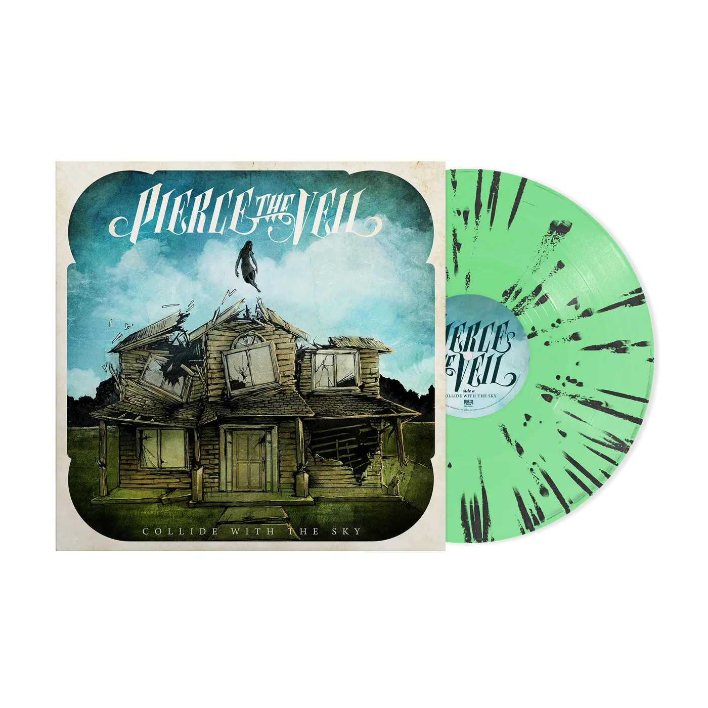 Pierce The Veil "Collide With The Sky" Doublemint w/ Black Splatter Vinyl