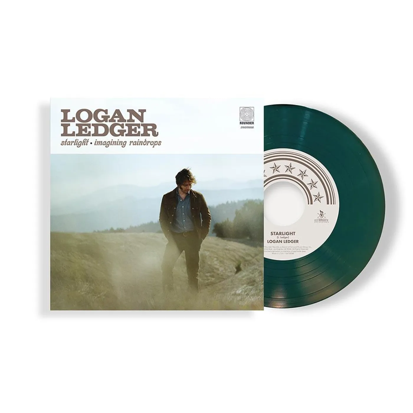 Logan Ledger Starlight / Imagining Raindrops Green 7" (Vinyl)