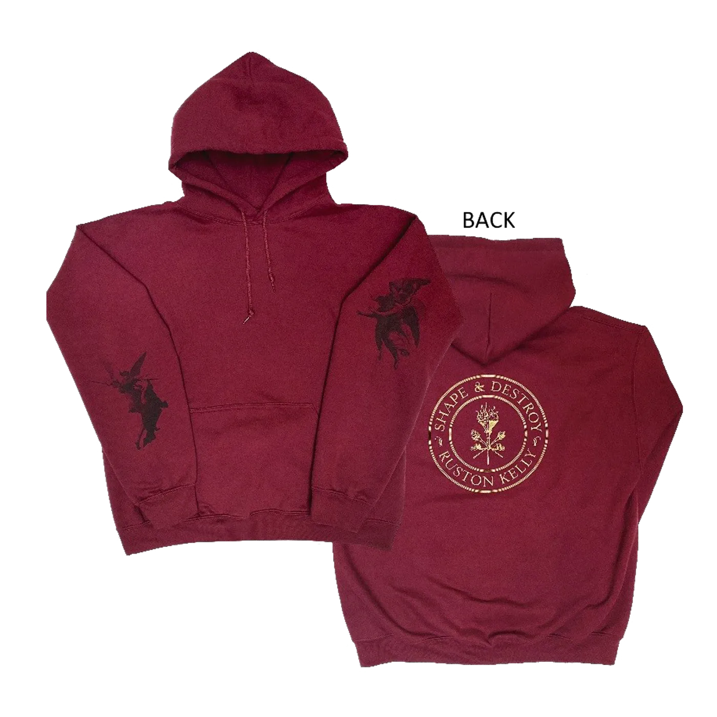 Ruston Kelly Shape & Destroy Maroon Hoodie