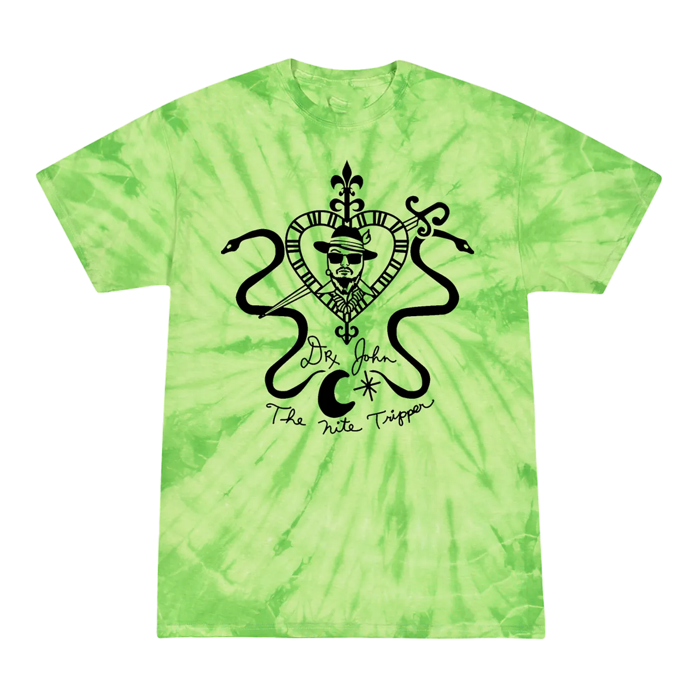 Dr. John Nite Tripper Green Tie Dye Tee