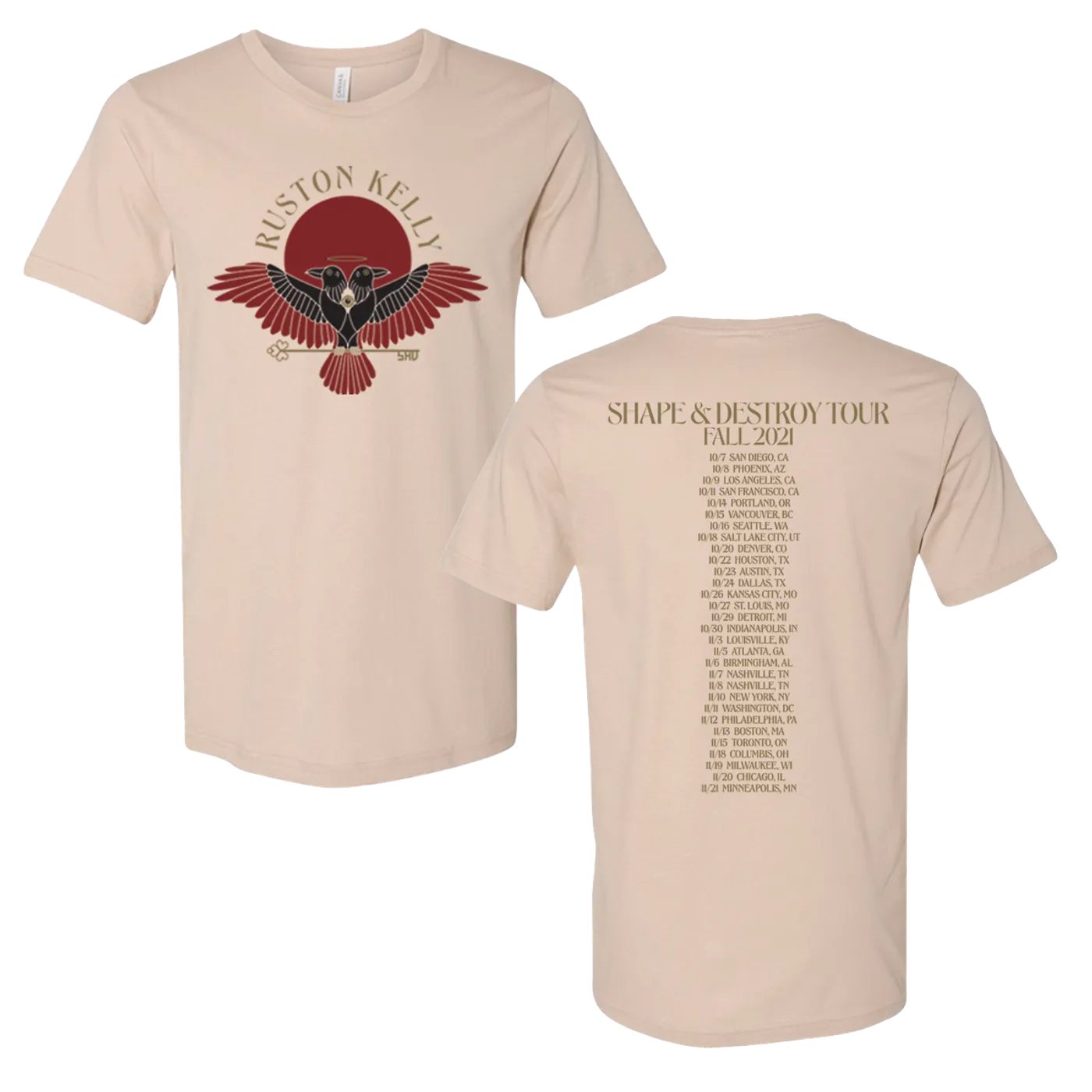 Ruston Kelly Two Headed Crow Unisex Tee