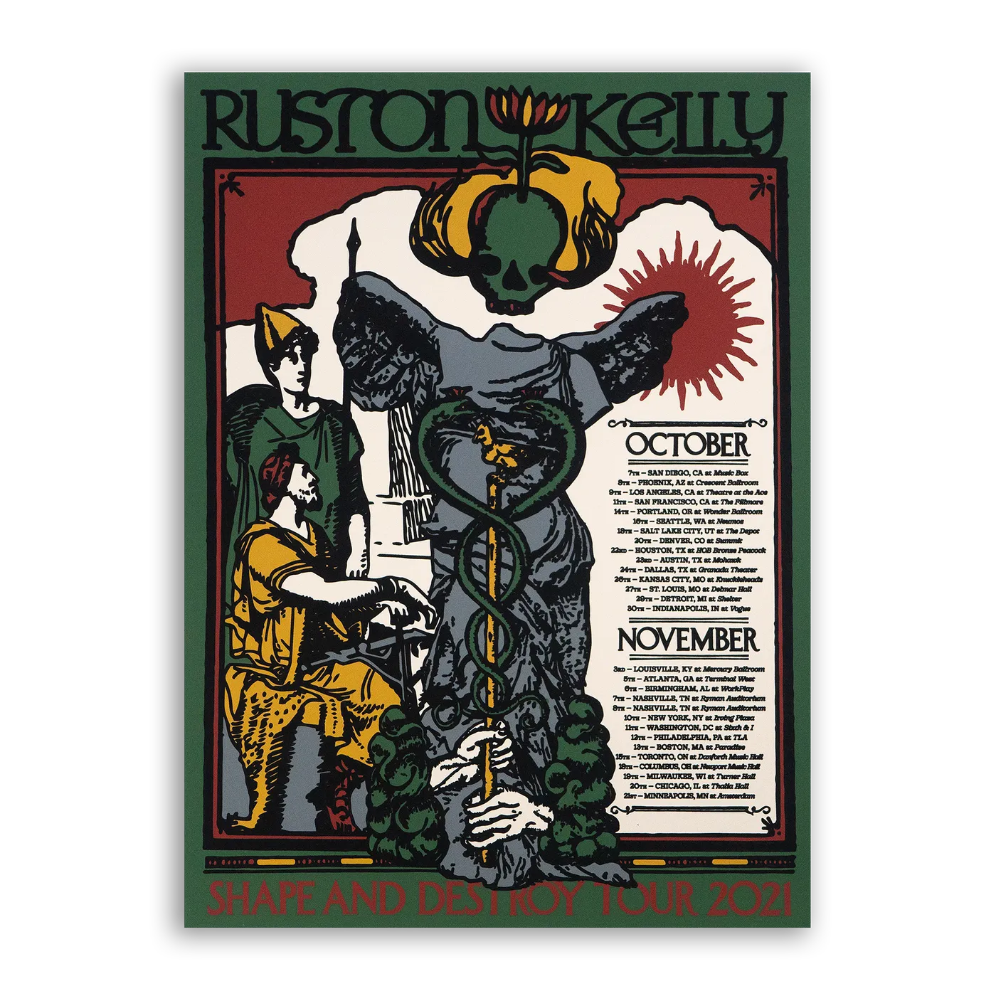 Ruston Kelly 2021 Tour Posters