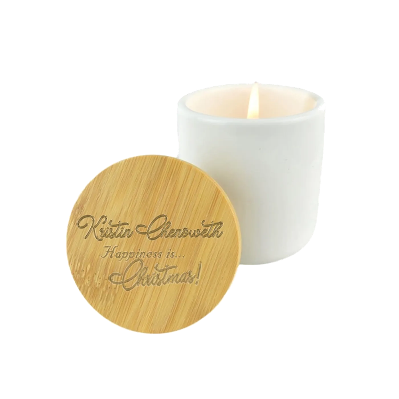 Kristin Chenoweth "HAPPINESS is...Christmas!" Matara Spice Soy Candle