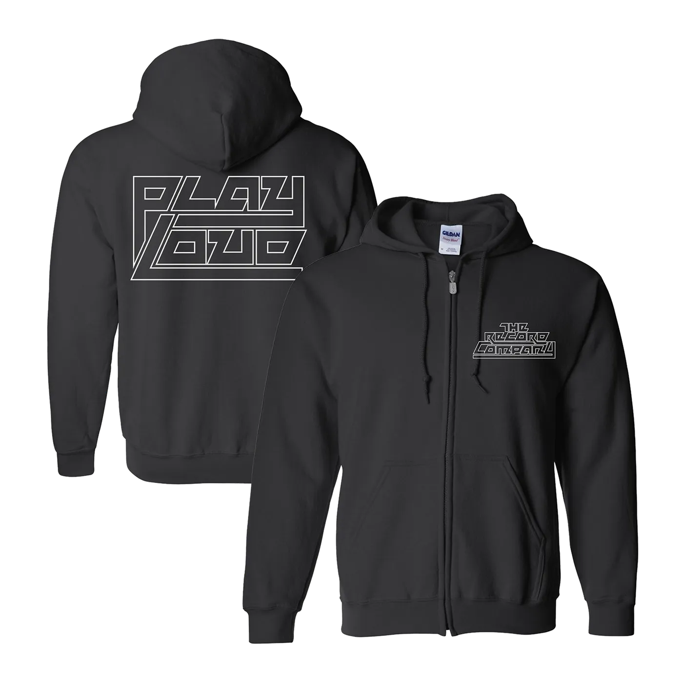 The Record Company "Play Loud" Black Zip Up Hoodie