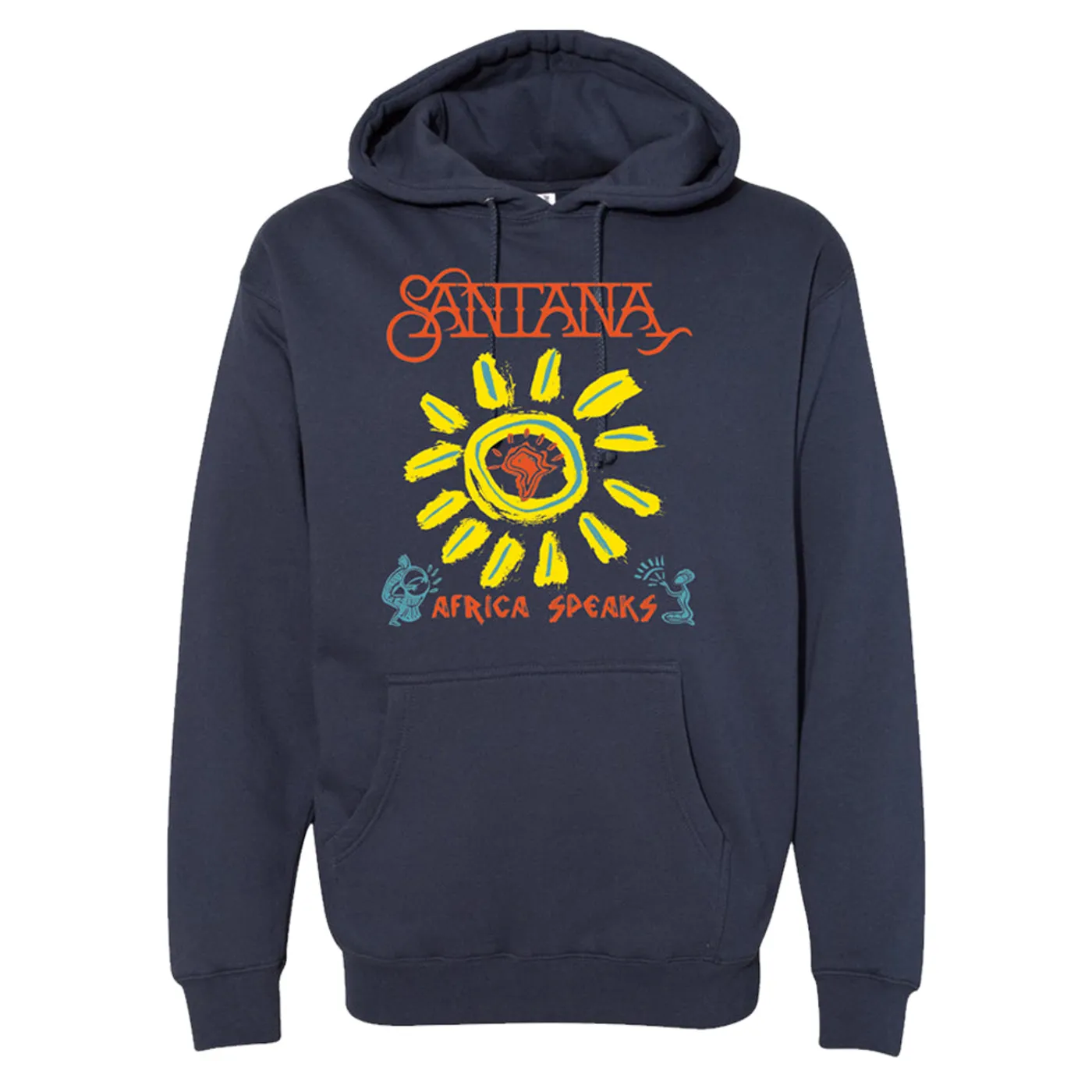 Santana Africa Speaks Slate Blue Heavyweight Hoodie