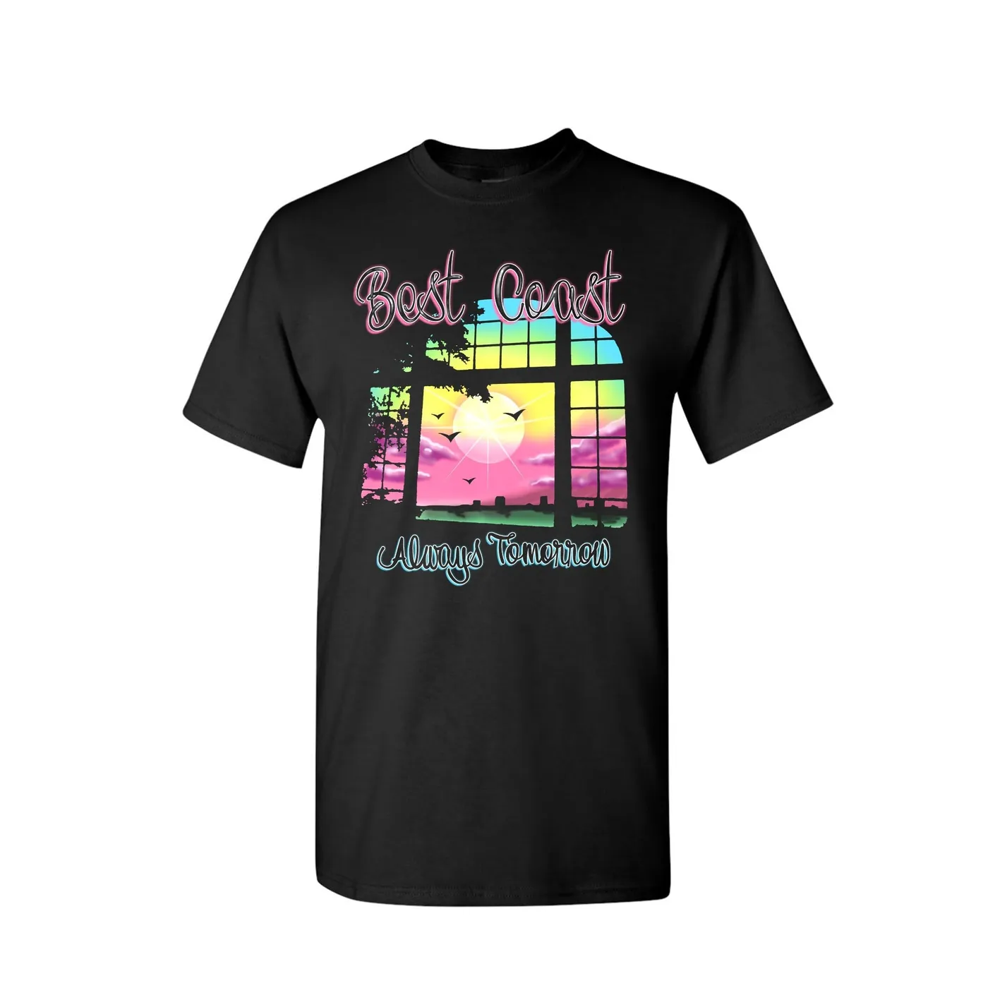 Best Coast Always Tomorrow Airbrush Black Tee
