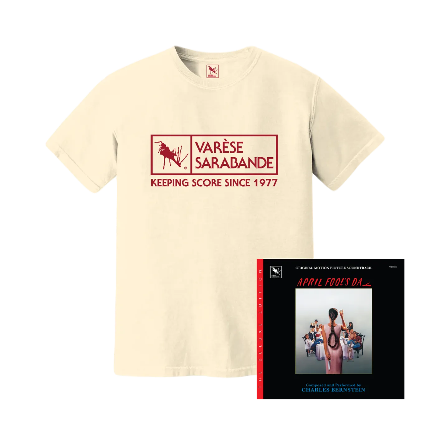 Varèse Sarabande, Charles Bernstein April Fools Day CD + Varèse Sarabande Logo Tee