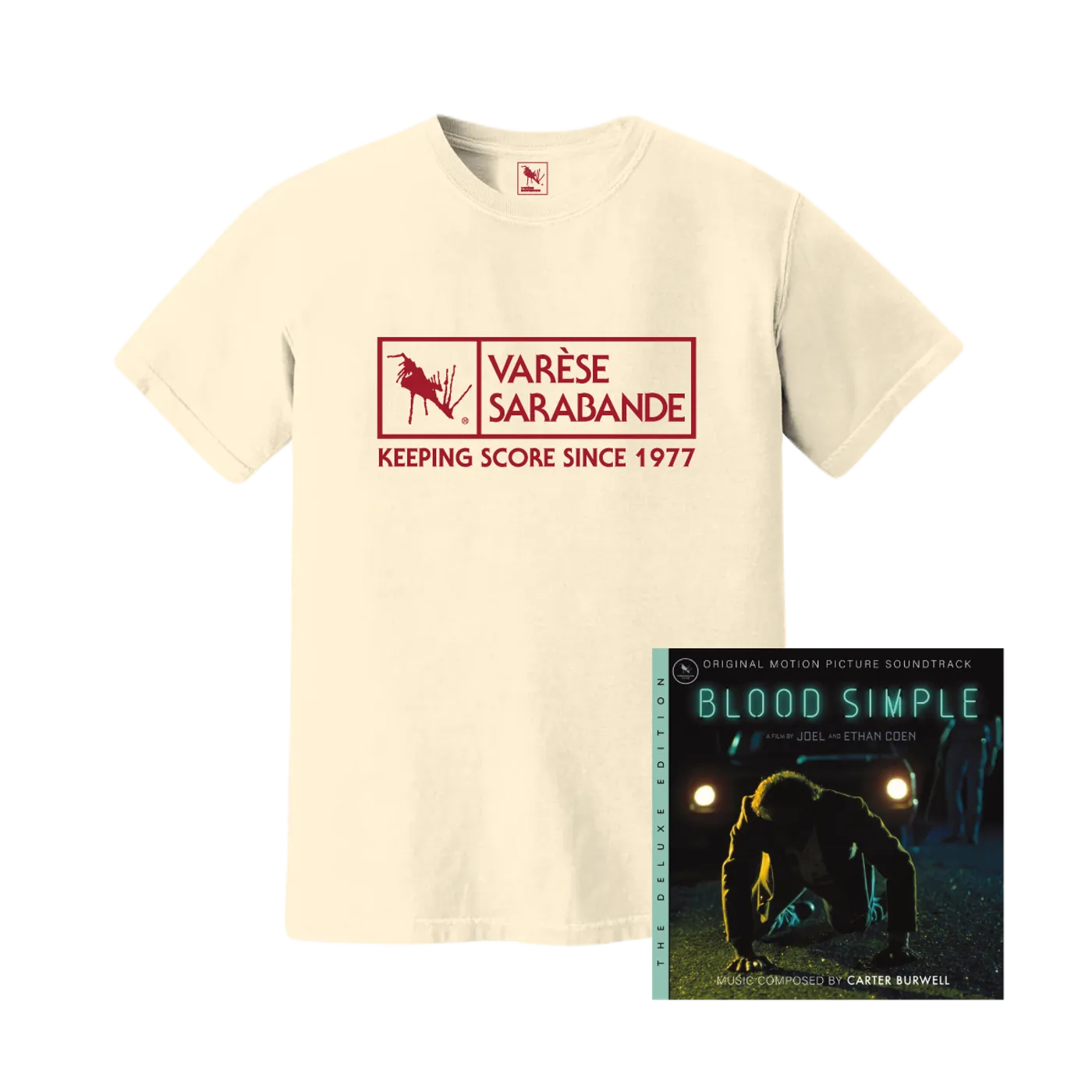 Varèse Sarabande, Charles Bernstein Blood Simple CD + Varèse Sarabande Logo Tee