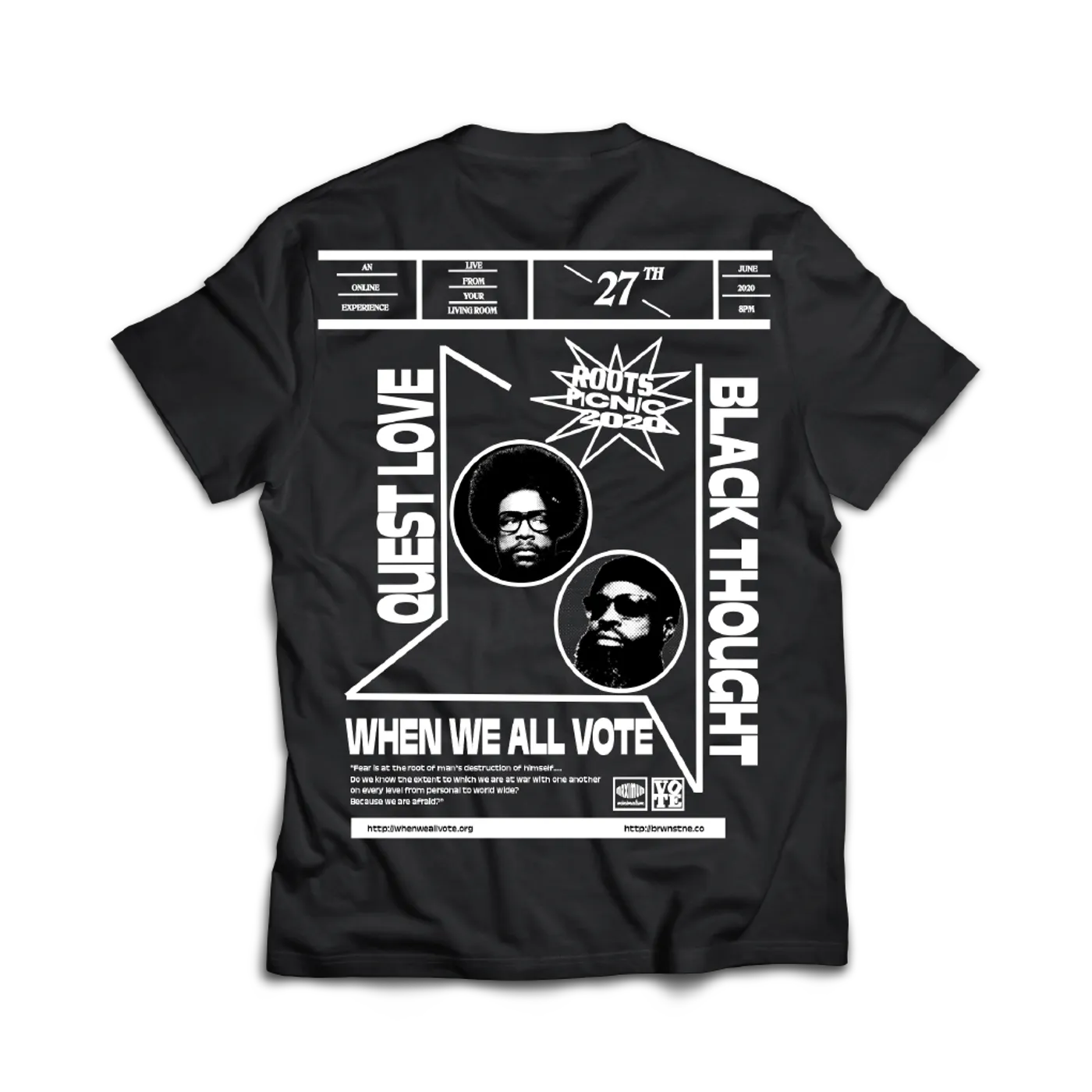 The Roots Picnic 2020 T-Shirt - Black