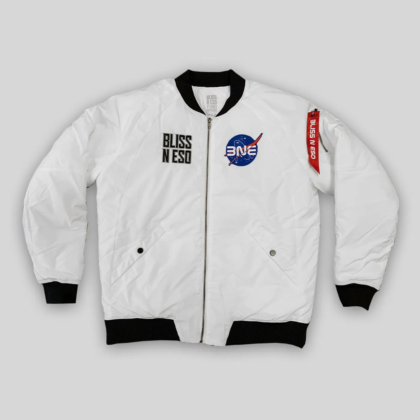 Bliss n Eso NASA White Bomber Jacket