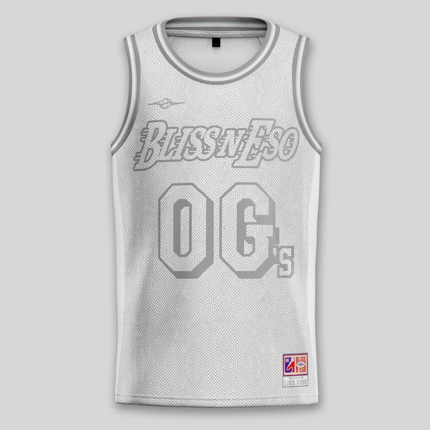 Bliss n Eso Snake Print Basketball Jersey White