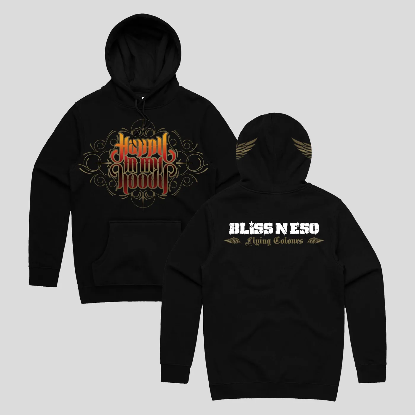Bliss n Eso Flying Colours 15th Anniversary Limited Edition Black "Happy in my Hoody" - Hoody