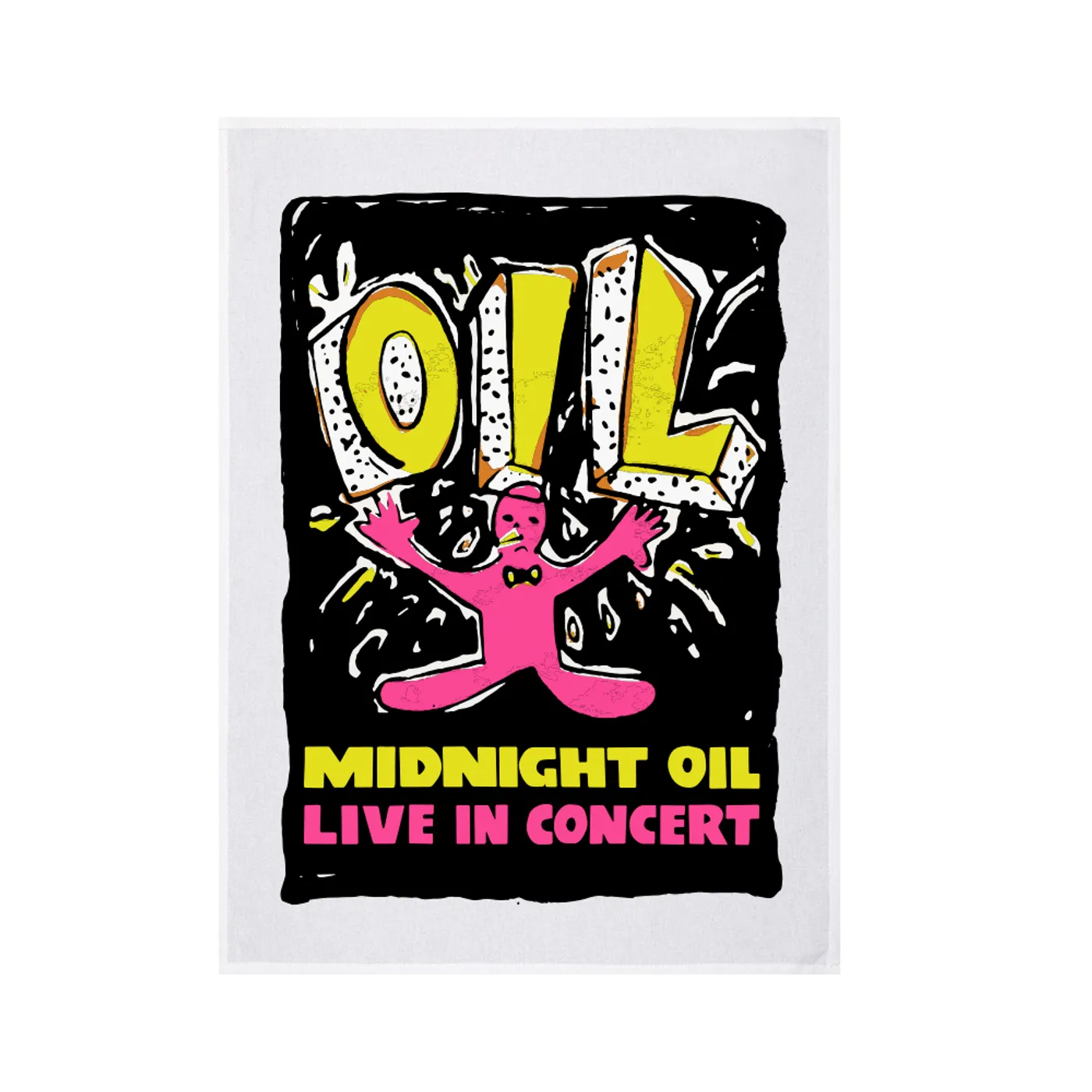 Midnight Oil OIL MAN WHITE TEA TOWEL