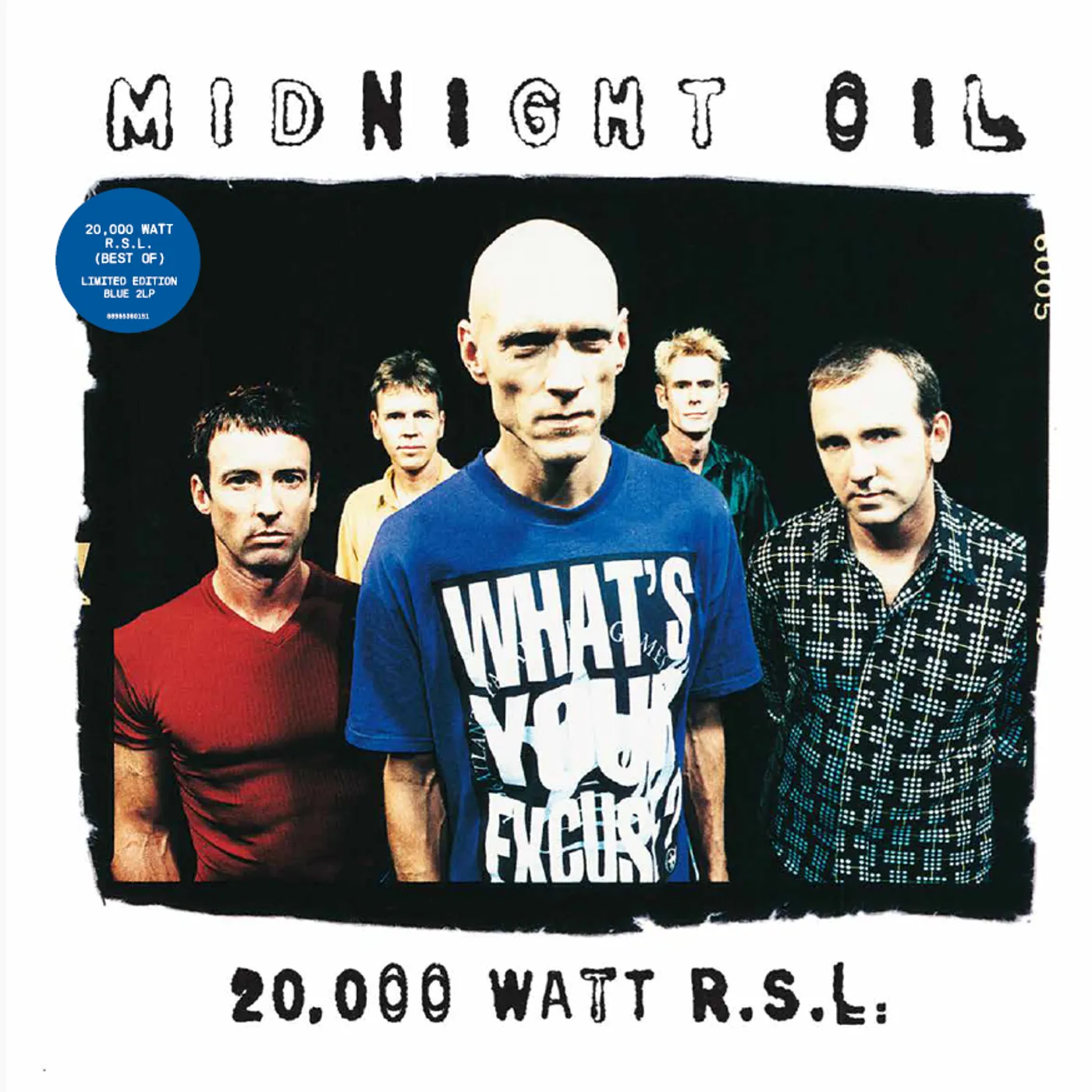 Midnight Oil 20,000 Watt R.S.L. (Best Of) 2LP Blue Vinyl