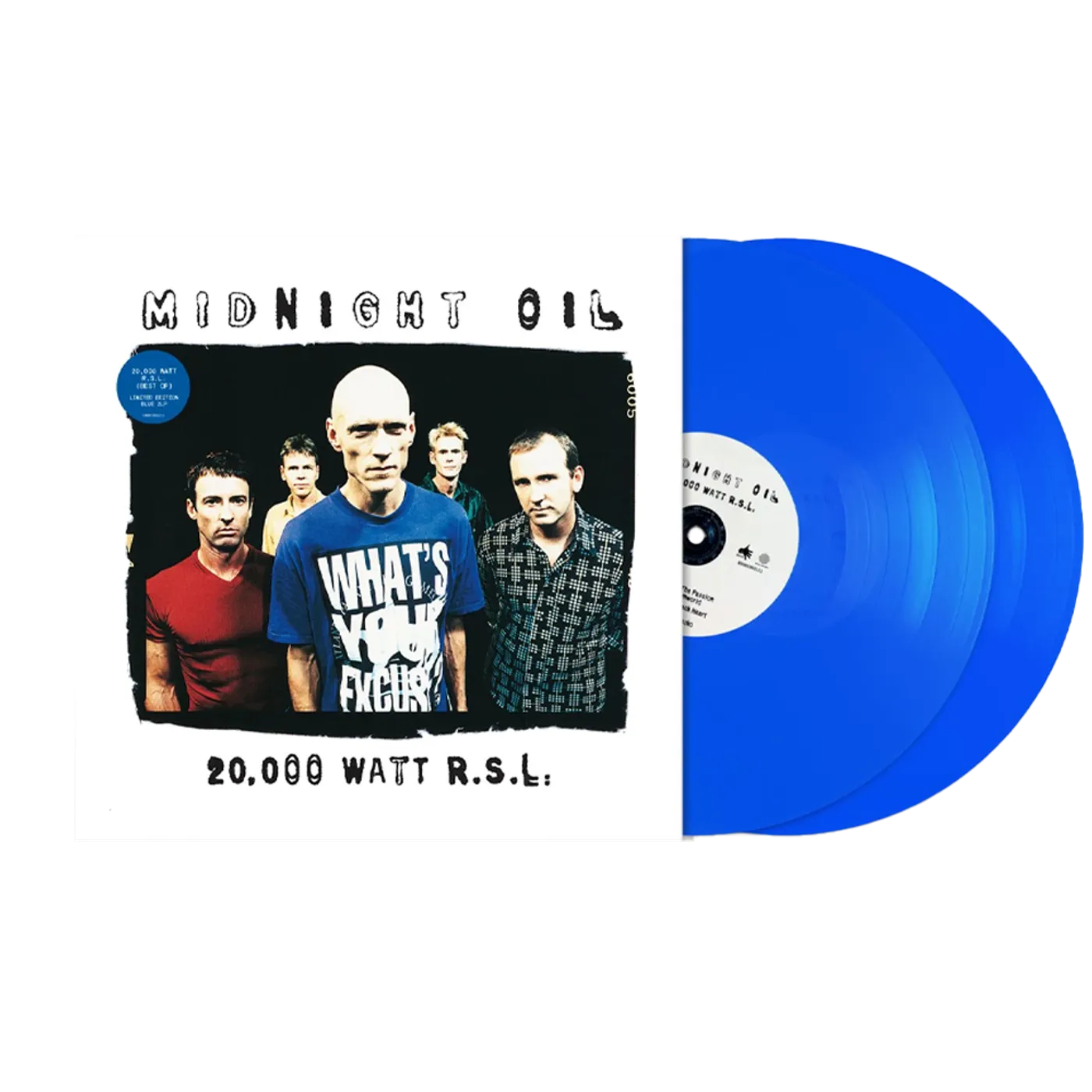 Midnight Oil 20,000 Watt R.S.L. (Best Of) 2LP Blue Vinyl